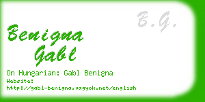 benigna gabl business card